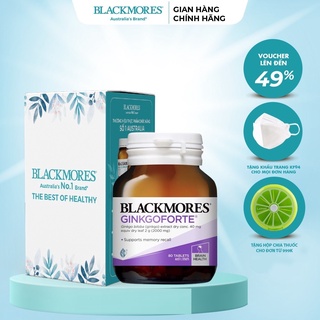 Viên uống bổ não, tăng cường trí nhớ Ginkgoforte Blackmores úc 80 viên