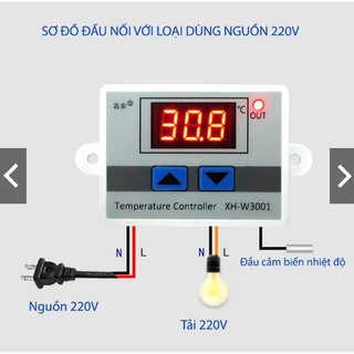 Bộ điều khiển theo nhiệt độ XH W3001 chính hãng 100-220V