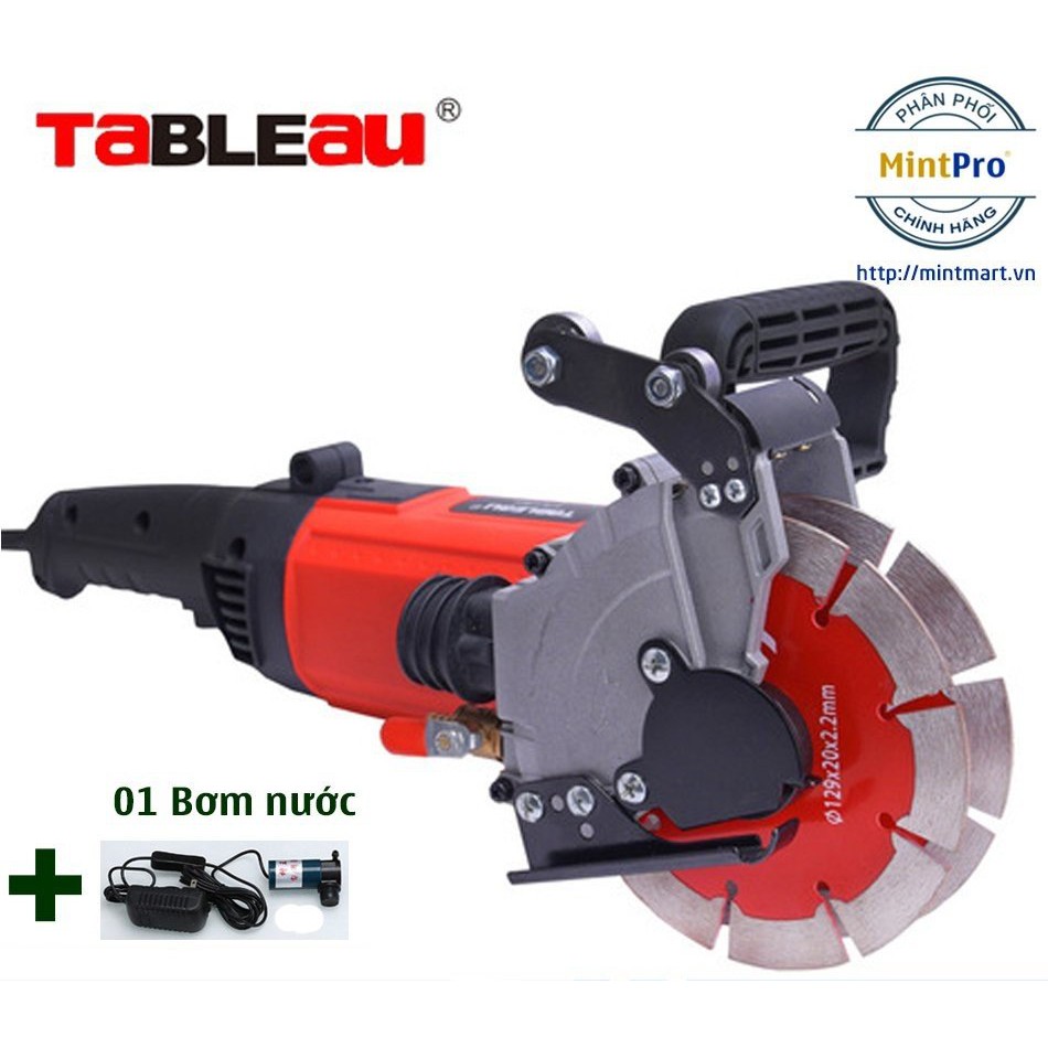 Máy cắt rãnh tường 2 lưỡi tableau 6807 Tặng kèm bơm+ 2 lưỡi+ dây dùng lưỡi 133mm