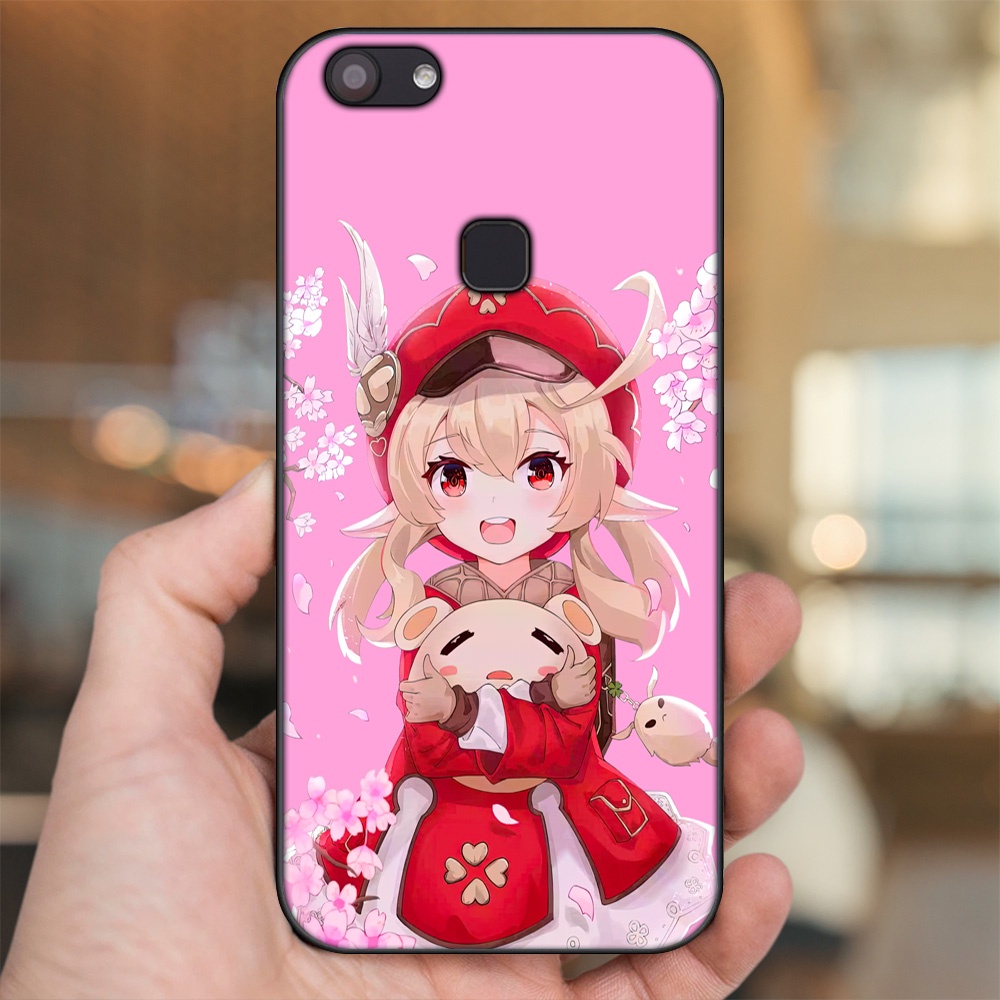 Ốp lưng Vivo V7, V7 Plus viền đen in hình Klee Genshin Impact