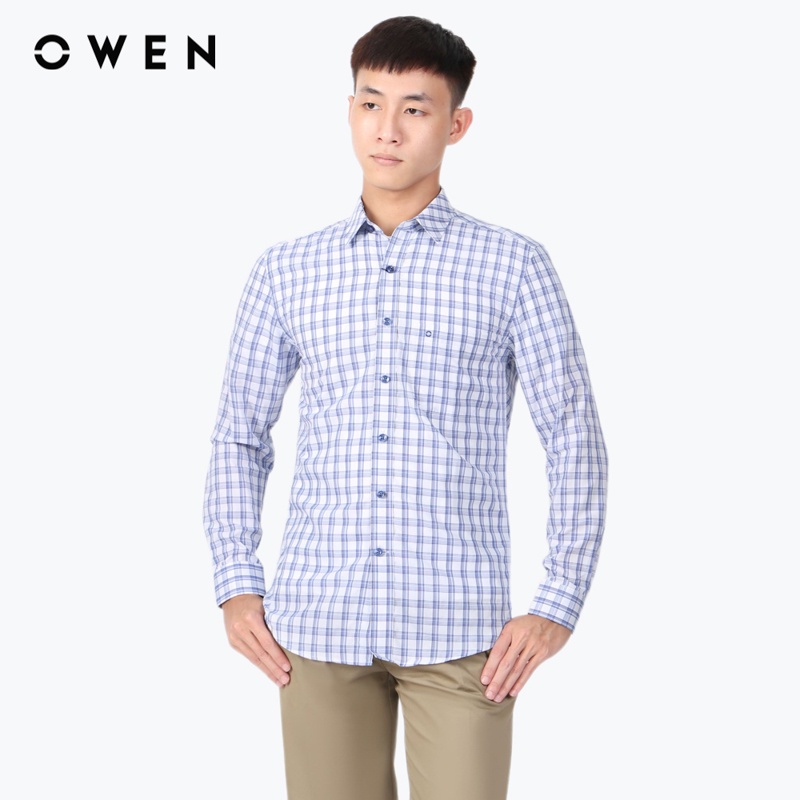 Áo sơ mi dài tay Nam Owen Bamboo Regular Fit Trắng - AR23768D