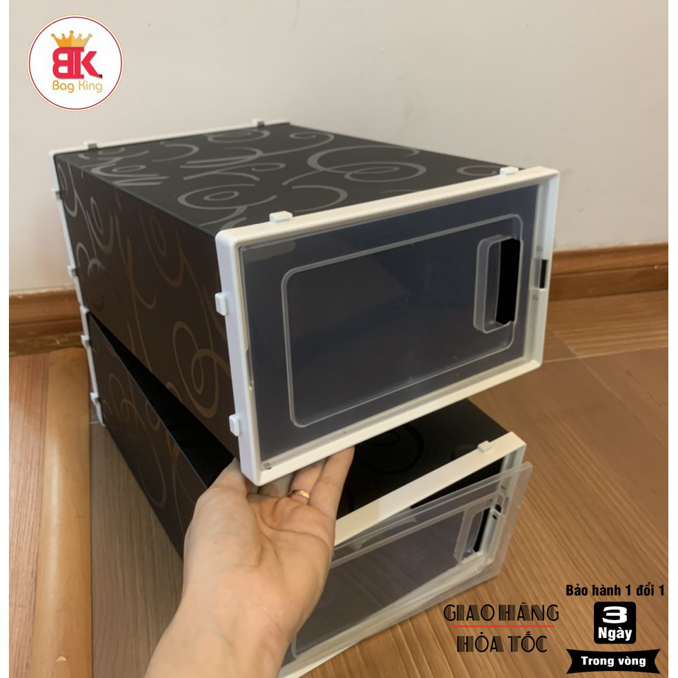 Combo 8 Hộp Đựng Giày Lắp Ghép Có Lỗ Thông Hơi Thoáng Khí, Hộp Bảo Quản Giày