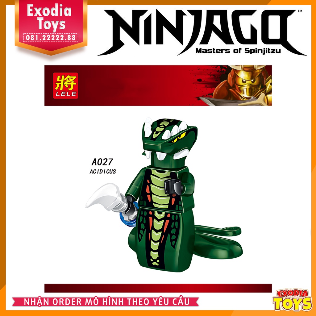 Xếp hình Minifigure Ninjago các quái vật Xà Tinh - Đồ Chơi Lắp Ghép Sáng Tạo - LELE A025-032