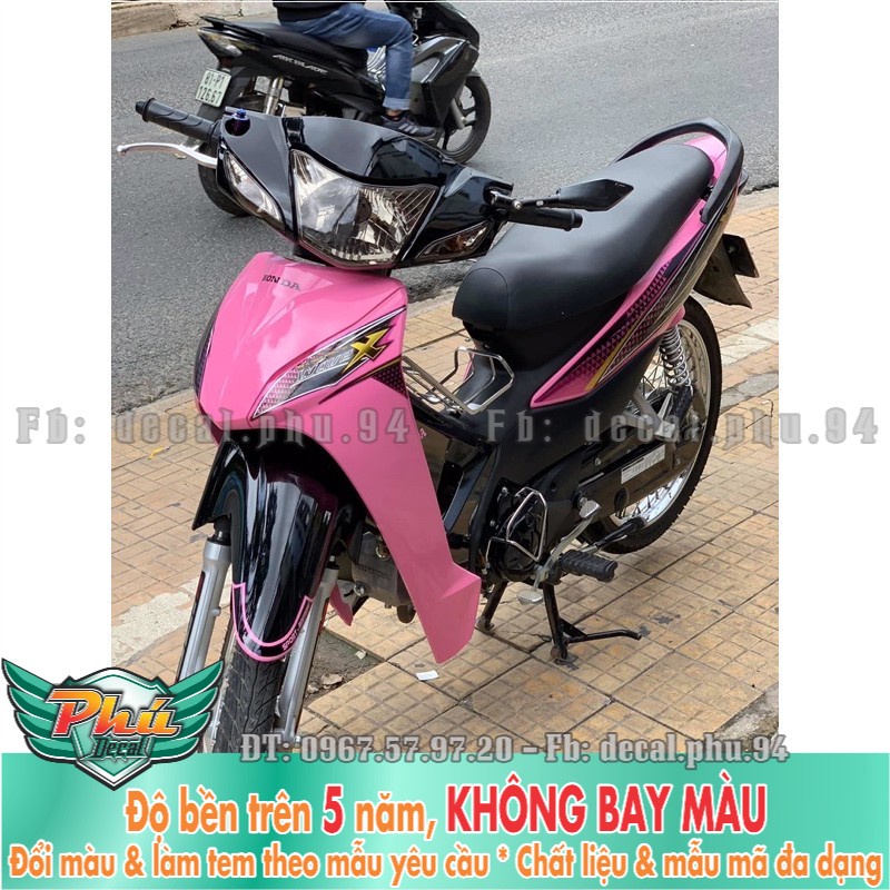 Tem rời Wave A Hồng đen Màu đẹp cho phái nữ