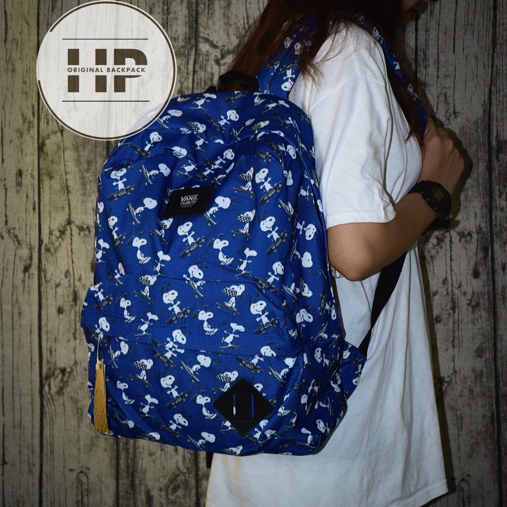 Balo Đi Học V.a.n.s Peanuts Old Skool Backpack (2) – Blue - SB1102A [ HONGPHUC ]