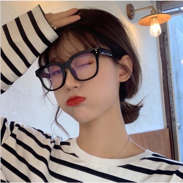 [❌ẢNH+VIDEO❌]GỌNG KÍNH CẬN MẮT VUÔNG THỜI TRANG CHỮ V - GỌNG KÍNH Unisex 2 CHẤM DỌC