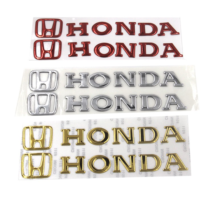 TEM NỔI CHỮ HONDA KÈM LOGO