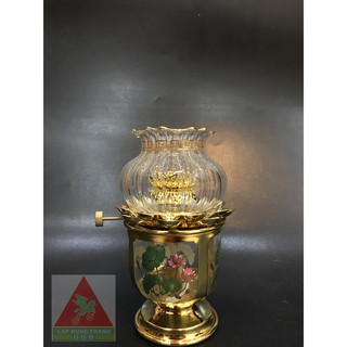 Đèn Dầu Sen Thủy Tinh - LHT 088