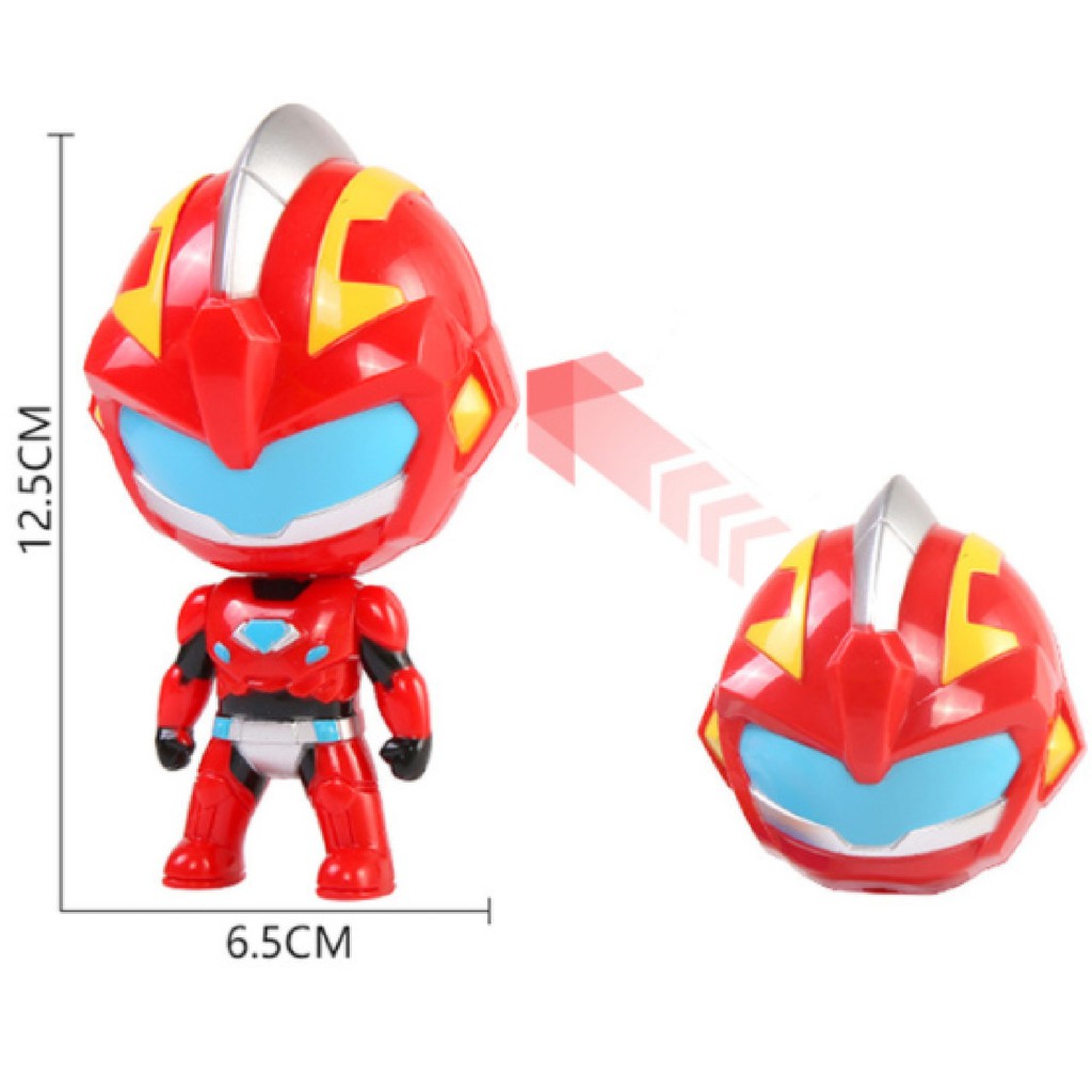 Đồ Chơi Siêu Nhân Trứng Gấp Gọn Biến Hình Ngộ Nghĩnh Khiến Bé Mê Mẩn Làm Móc Khóa Balo Nhựa ABS An Toàn Gtoys