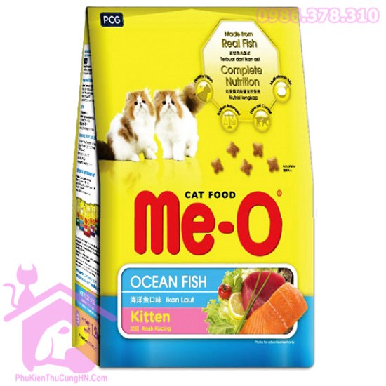 Thức ăn cho mèo con Me-o Kitten 1,1kg vị cá biển - Phụ kiện thú cưng Hà Nội