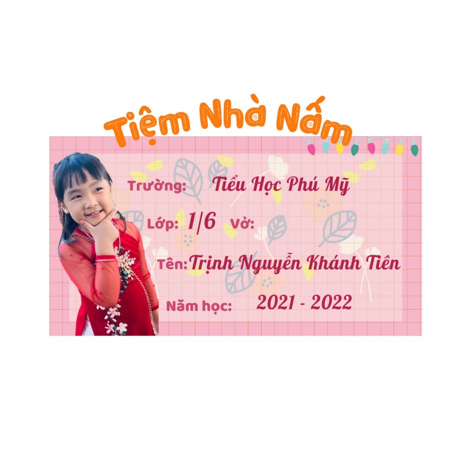 Nhãn Vở Thiết Kế Theo Yêu Cầu