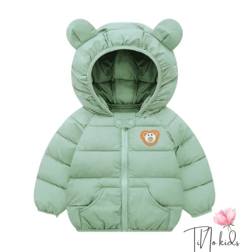 Áo khoác gấu trẻ em 💥 Áo phao tai gấu quảng châu siêu nhẹ cho bé