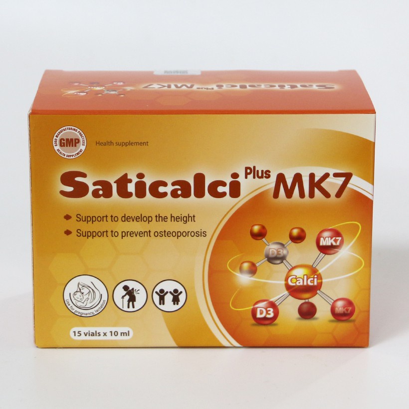 Saticalci Plus MK7.Giúp Tăng Chiều Cao,Phòng Ngừa Loãng Xương,Giảm Còi Xương Cho Bé