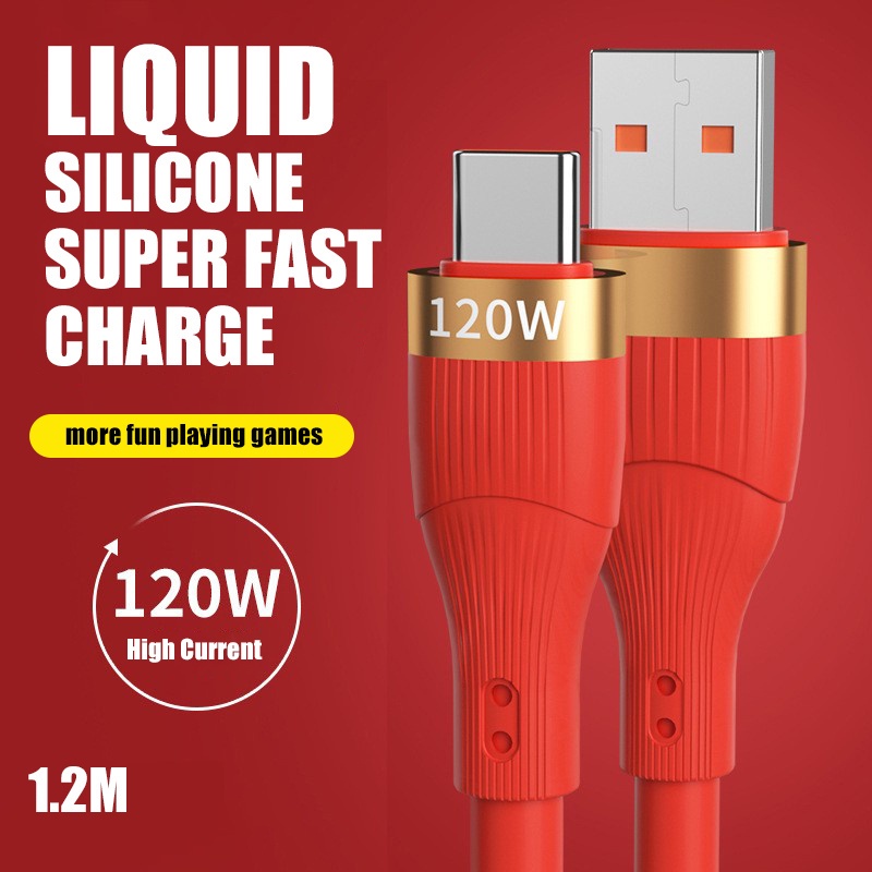 Cáp Sạc Điện Thoại Thông Minh Loại C 120W 6A Chất Lượng Cao