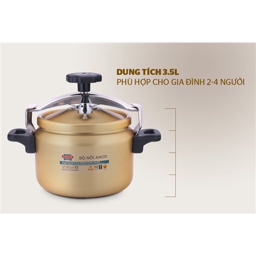 NỒI ÁP SUẤT CƠ ANOD SUNHOUSE SHA8354 DUNG TÍCH 3.5 LÍT