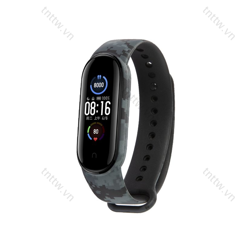 Dây Đeo Thay Thế Chất Liệu Silicon Hoạ Tiết Hoạt Hình Cho Xiaomi Mi Band 5  band5 strap