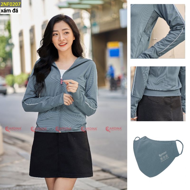 Áo Chống Nắng Nữ CARDINA Chất Liệu Thun Lạnh Nhật Bản Chống Tia UV
