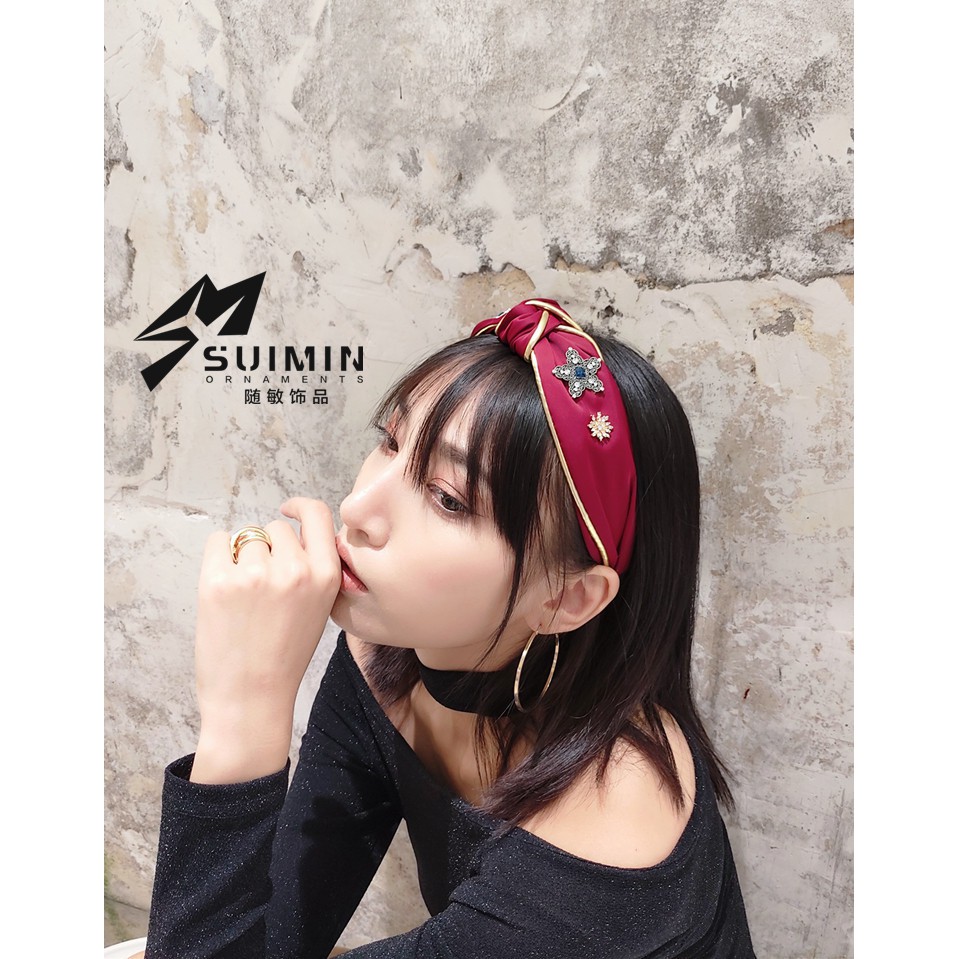 Băng đô cài tóc Hàn Quốc hàng siêu VIP đính đá cực sang chảnh C73363