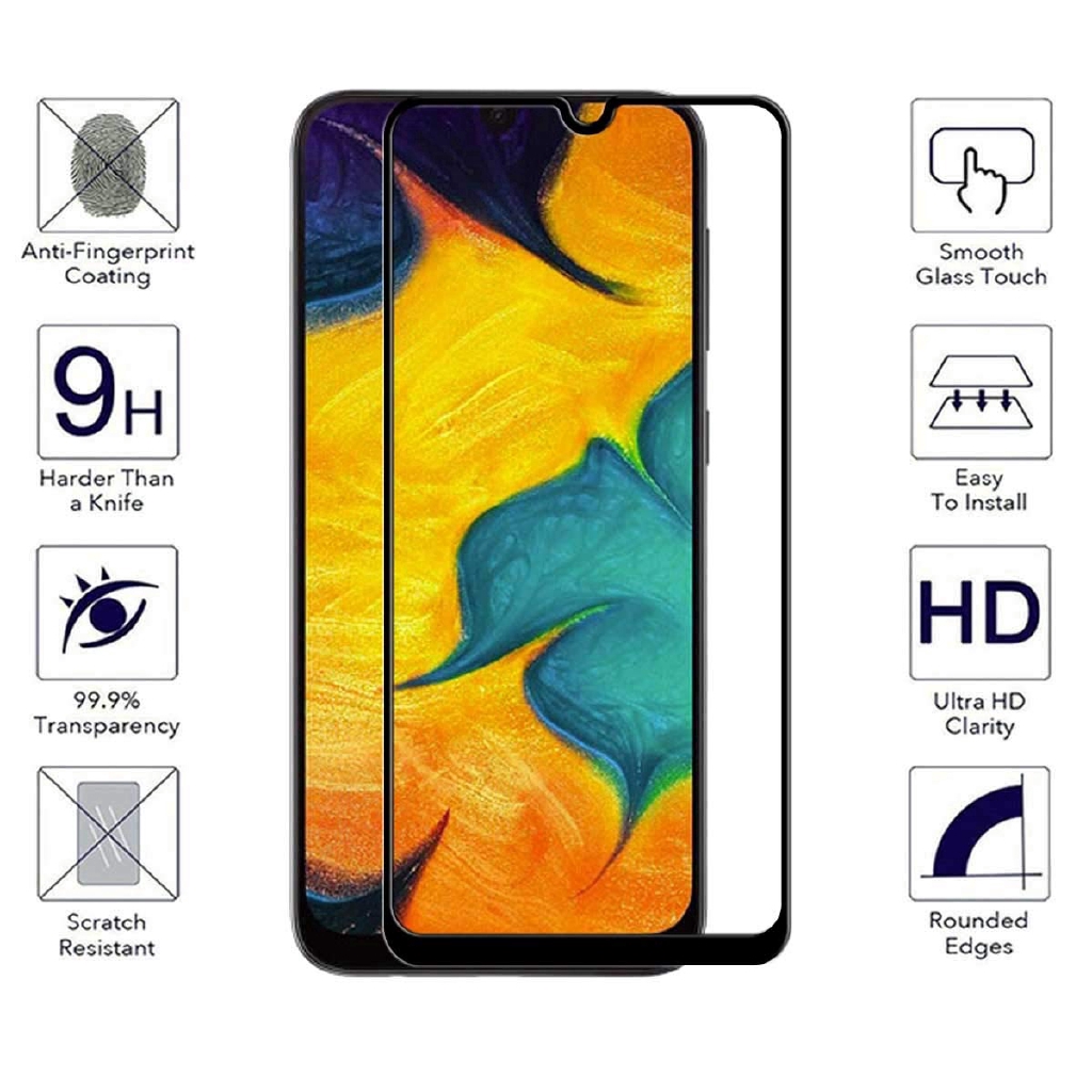 Set 2 kính cường lực 3D bảo vệ toàn màn hình cho Samsung Galaxy A50 60 70 80 90 A30 A20 M30 A40 A30