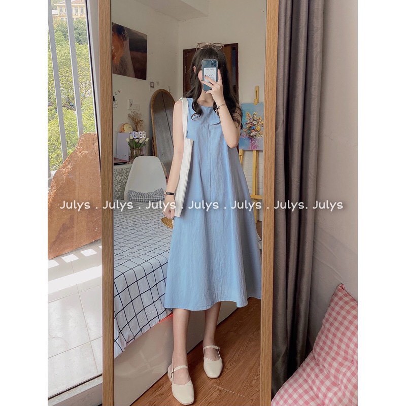 Váy Ba Lỗ Chất Thô Trơn Dáng Xòe Có Túi Bên M168-Violet | BigBuy360 - bigbuy360.vn