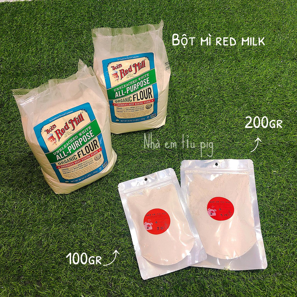 BỘT MÌ HỮU CƠ KHÔNG TẨY TRẮNG REDMILK TÁCH LẺ