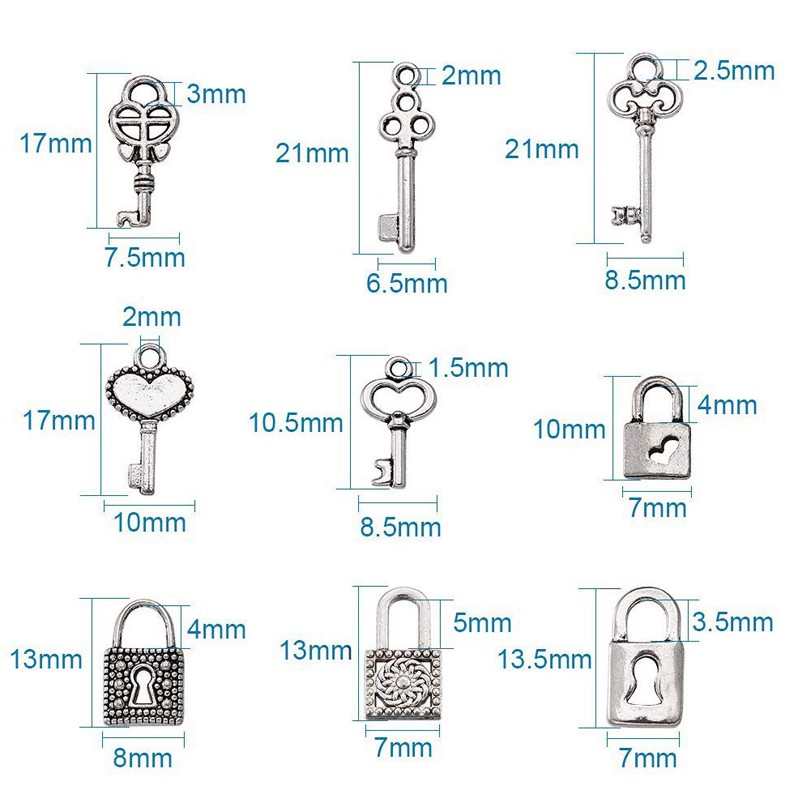 Bộ sưu tập 50 ổ và chìa khóa 10 phong cách cổ điển nhỏ xinh xắn