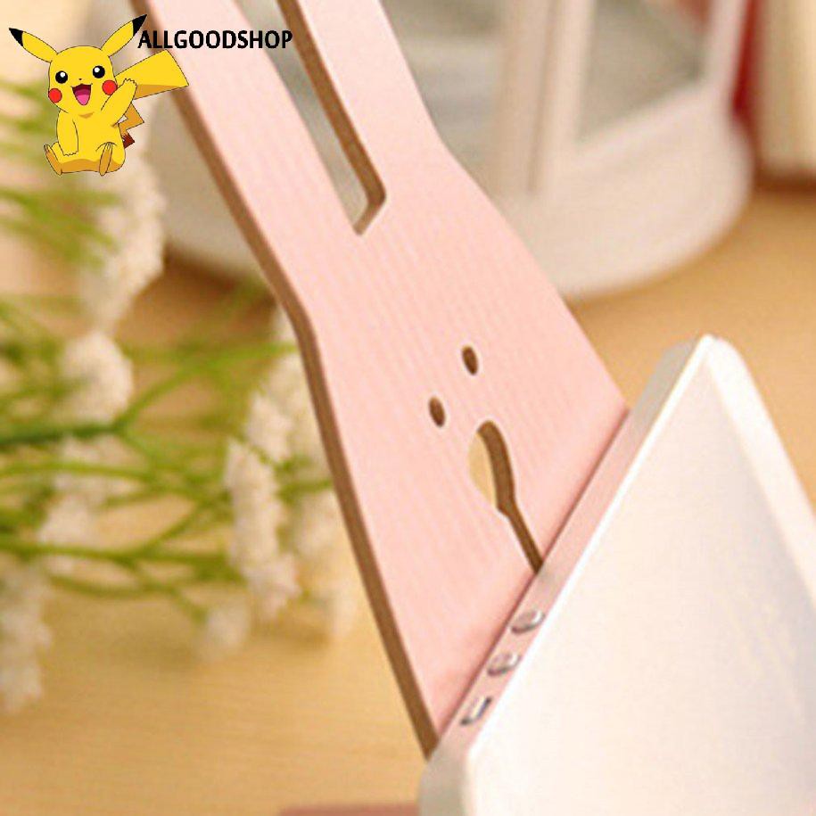 111all}  Phone Holder  Lovely Cute Rabbit Design  Durable Wood  Universal Desktop Stand Mount Holder For Smartphones