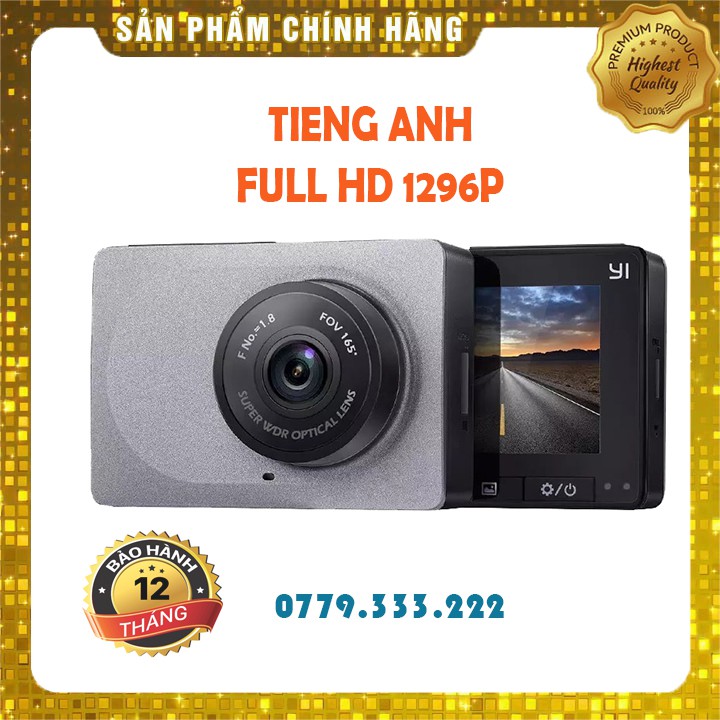 Camera Hành Trình Ô tô Xiaomi Yi2K Nét 1296P Yi 2K Dash Cam + Thẻ Nhớ BH 12 Tháng