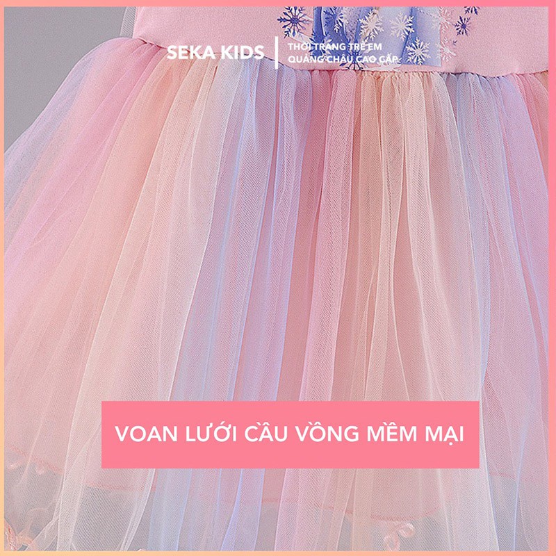 Váy trẻ em đầm công chúa Elsa, Anna, Frozen cầu vồng cho bé gái áo cotton cộc tay đẹp mùa hè SEKA STORE - 2105.30