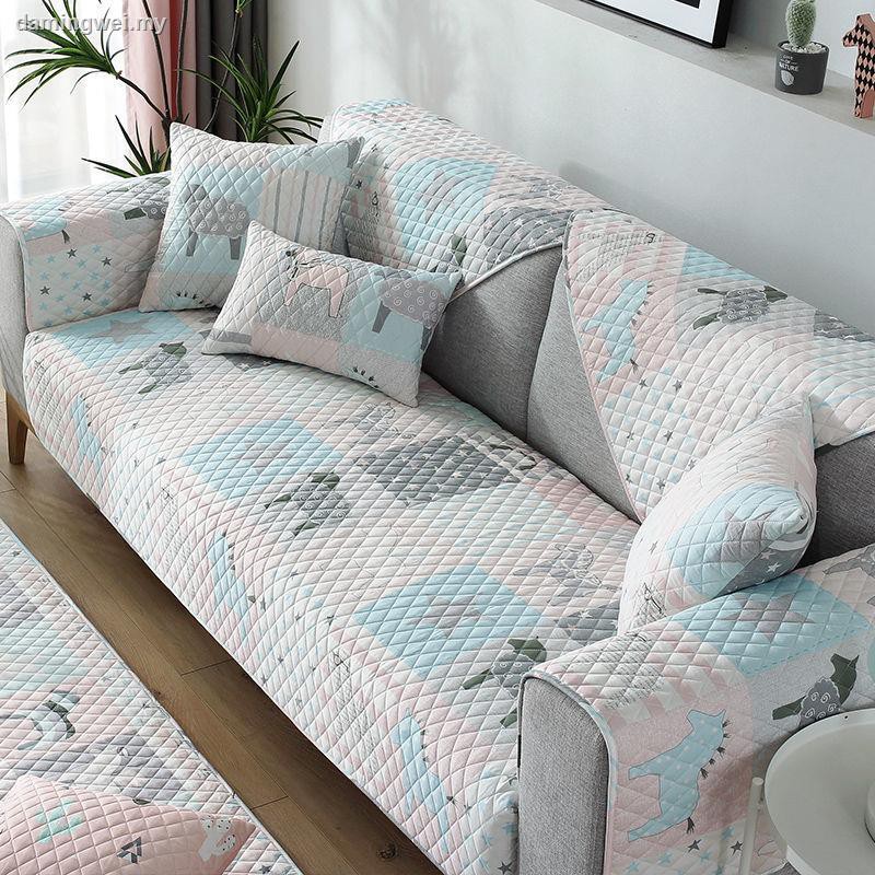 Vỏ Bọc Đệm Ghế Sofa Bốn Mùa Bằng Vải Cotton Chống Trượt Phong Cách Bắc Âu Hiện Đại