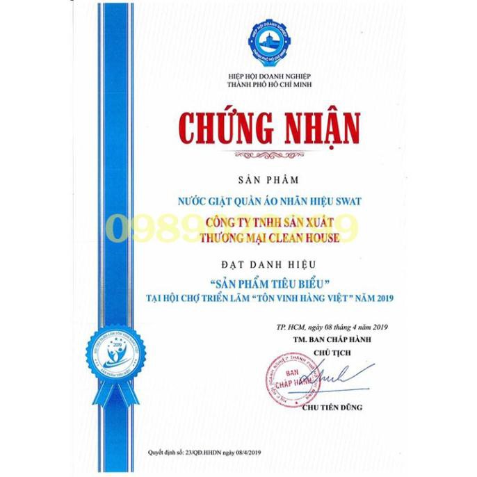 NƯỚC GIẶT XẢ SWAT SIÊU ĐẬM ĐẶC LUXURY HƯƠNG HOA 5 IN 1 CAN 3,8KG