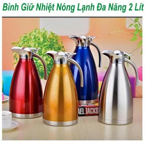 Phích giữ nhiệt 2L - BÌNH GIỮ NHIÊT 2 LỚP INOX NÓNG - LẠNH ĐA NĂNG (LOẠI 2 LÍT - GIỮ NHIỆT 24H-48H)