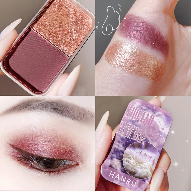 Phấn Mắt 2 Màu Ánh Nhũ Lấp Lánh Chống Thấm Nước