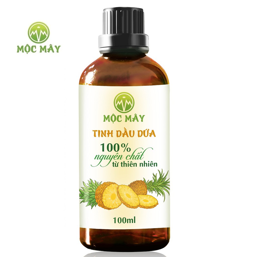 Tinh dầu dứa (thơm) nguyên chất Mộc Mây chai 100ml (Có kiểm định bộ y tế, chất lượng và mùi hương vượt trội)