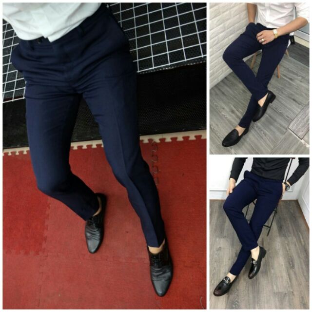 [ Chỉ 3 ngày ] Quần âu sắn gấu màu đen, dáng hàn quốc, không xù không nhăn không bám bụi | BigBuy360 - bigbuy360.vn