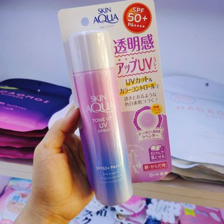 Xịt Chống Nắng  Skin Aqua Tone Up UV SPF50+ PA++++ 70g Nhật Bản