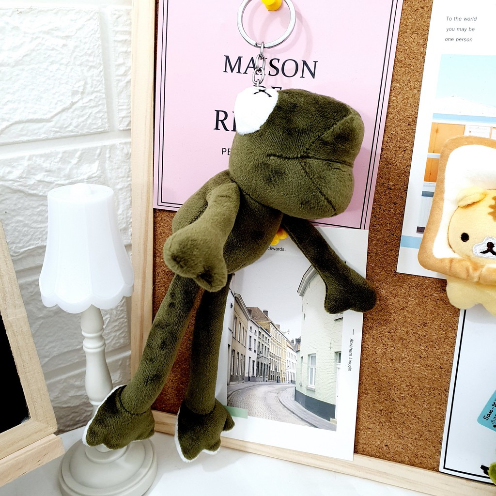 MÓC KHÓA GẤU BÔNG HÌNH ÊCH TREO BA LÔ TÚI XÁCH ĐI HỌC XINH XẮN