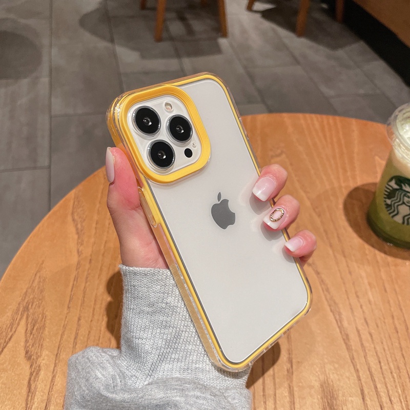 Ốp Điện Thoại Trong Suốt Chống Sốc Màu Sắc Ngọt Ngào Cho iPhone 11 12 13 Pro Max