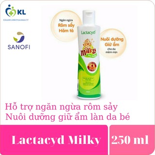 Sữa Tắm Gội Trẻ Em Lactacyd Milky 250ml-Hỗ trợ ngăn ngừa rôm sảy hàng ngày cho bé