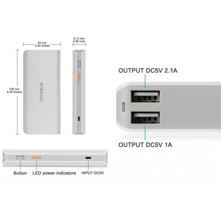 Pin Sạc dự phòng Romoss Sense 4 10.400 mAh