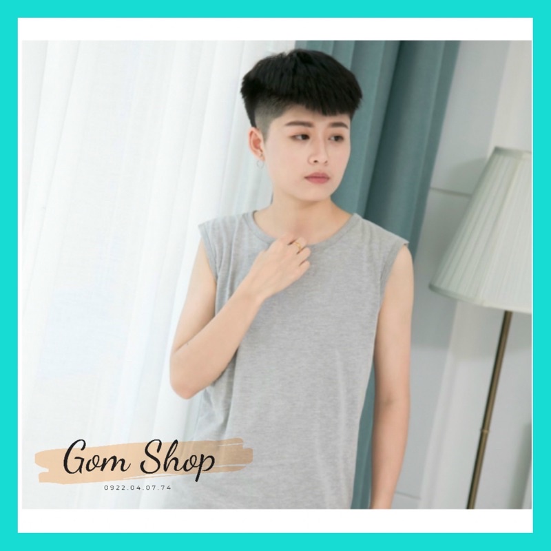 Áo nịt ngực tomboy - dạng áo tanktop thể thao , gài hông có bản nịt trước ngực