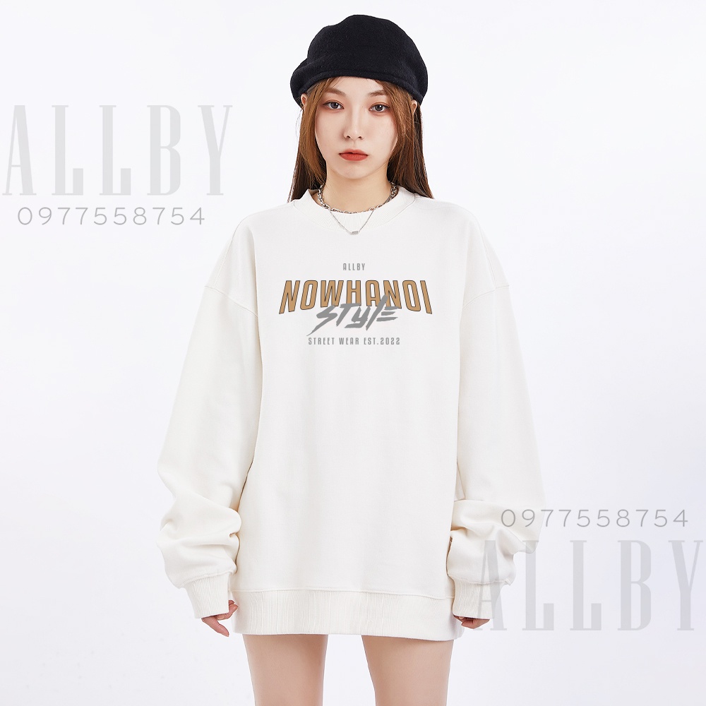 Áo sweater nam nữ Now Hà Nội Style , áo nỉ thu đông nam nữ form rộng Unisex - Allby | WebRaoVat - webraovat.net.vn