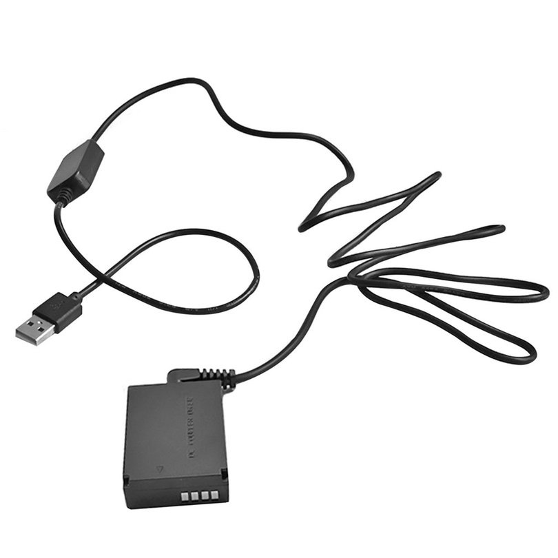 Bộ Pin Giả dr-e12 + Dây Cáp usb dc Cho Máy Ảnh canon eos m2 m10 m50
