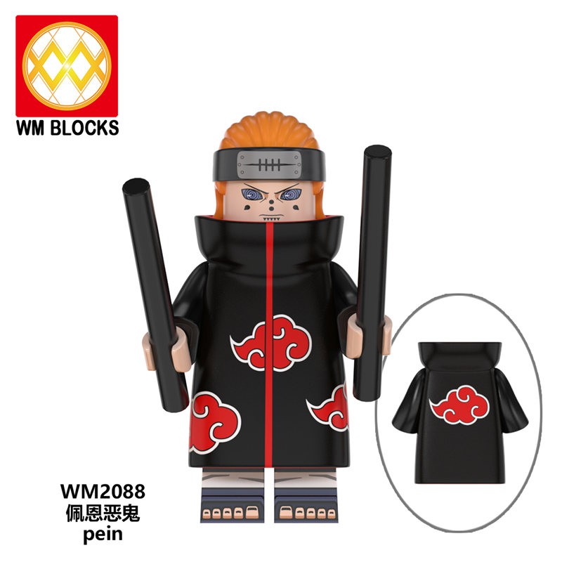 Set 16 Mô Hình play Nhân Vật Hoạt Hình narutoes Akatsuki Sasuke Itachi Obm6105 6106