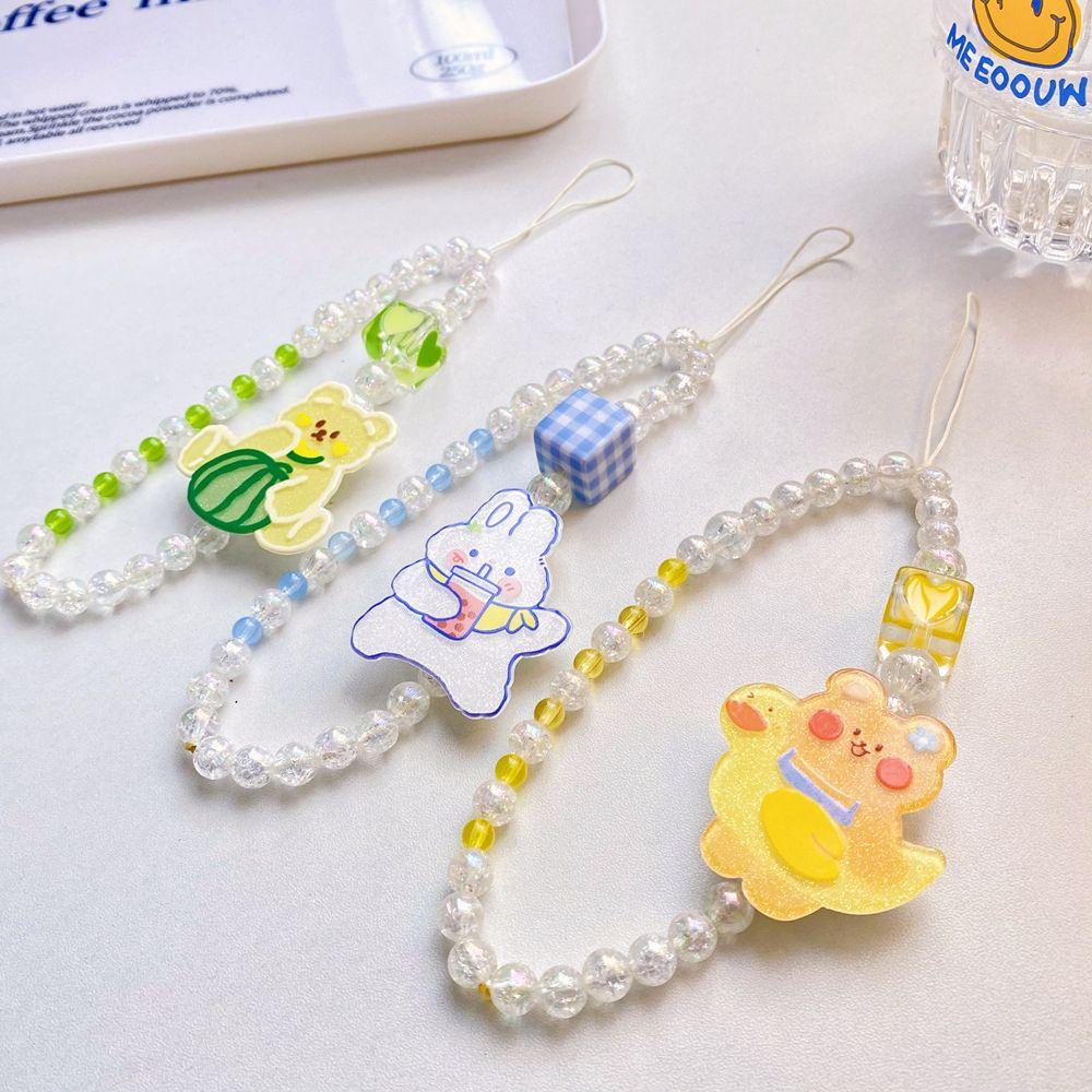 Dây Đeo Điện Thoại Bằng Acrylic Đính Hạt Xinh Xắn