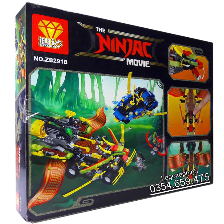 Bộ Lego Xếp Hình Ninjago Siêu Robot Chiến Đấu . Gồm 309 chi tiết . Lego Ninjago Lắp Ráp Đồ Chơi Cho Bé