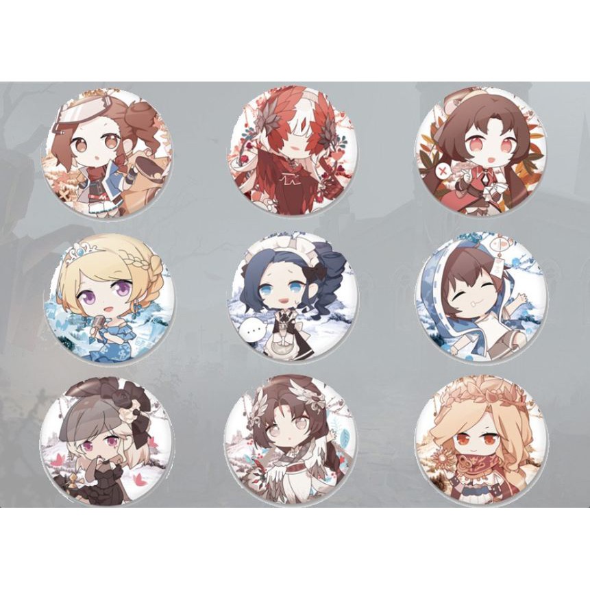Huy hiệu cài áo in hình Identity V Nhân cách thứ năm game anime chibi
