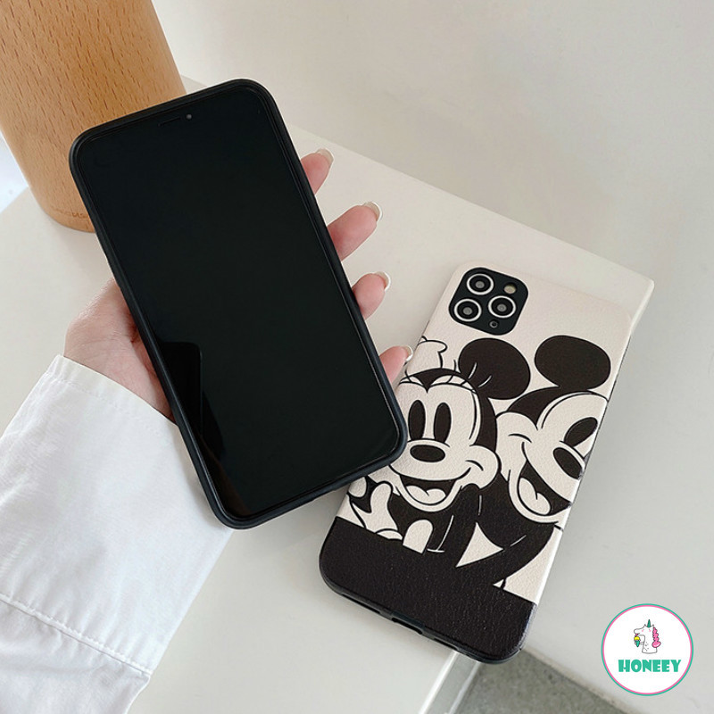 Ốp Điện Thoại Da Mềm In Hình Chuột Black Mouse Và Minne Cho iPhone 12 11 Pro Max X Xs Max Xr 8 7 Plus Se 2020 | BigBuy360 - bigbuy360.vn