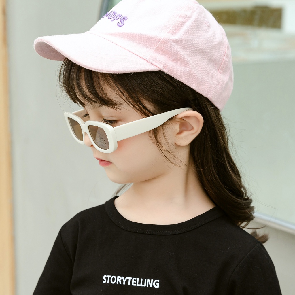 Kính mát chống tia cực tím màu sắc trơn/ họa tiết da báo đa dạng tùy chọn cho bé trai và bé gái