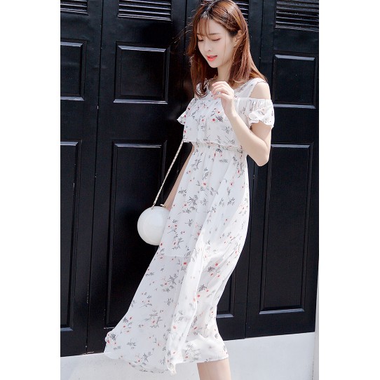 (CÓ SẴN)ĐẦM MAXI HOA TRẮNG ĐI BIỂN- ĐẦM DẠO PHỐ HOA TRẮNG DỊU DÀNG | BigBuy360 - bigbuy360.vn